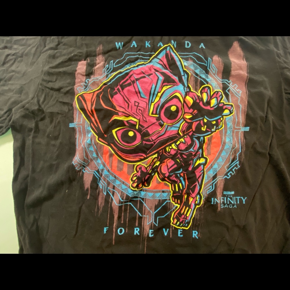 POP! Tees Black Wakanda Black Panther Shirt - Picture 3 of 4